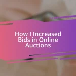 How I Increased Bids in Online Auctions
