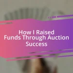 How I Raised Funds Through Auction Success