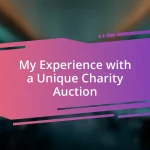 My Experience with a Unique Charity Auction