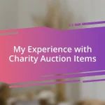 My Experience with Charity Auction Items